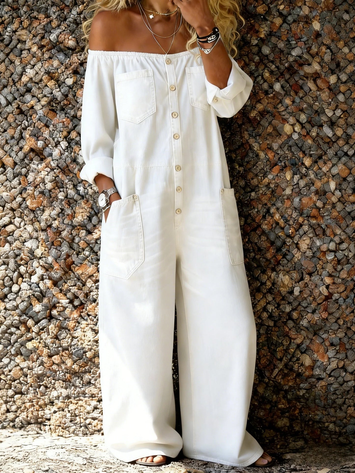 Léana™ | Denim jumpsuit