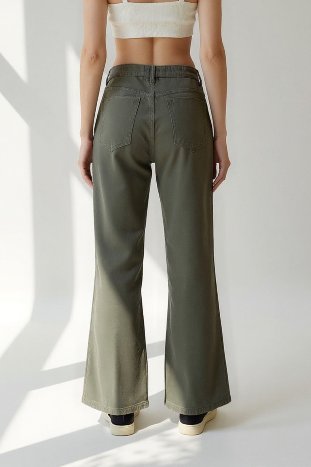 Sara | Broek met wijde pijpen van katoen
