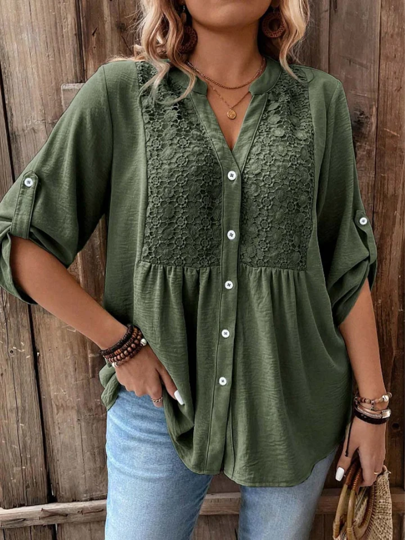 Maëlle™ | Comfortabele blouse met knoopdetail