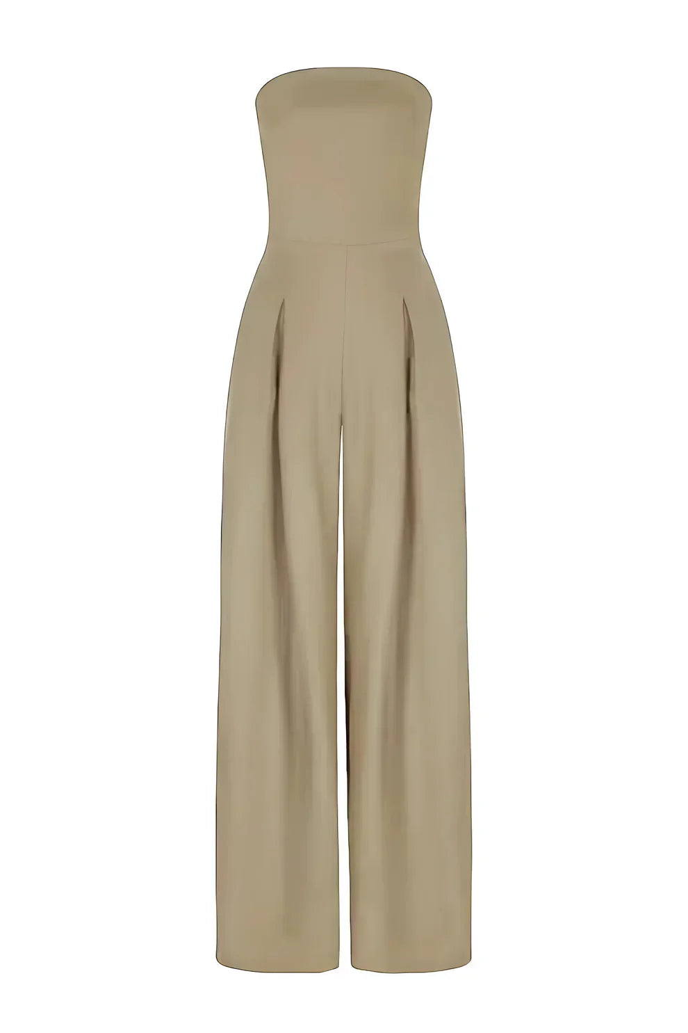 Serelle™ | Strapless jumpsuit met wijde pijpen