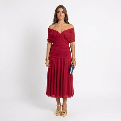 Valeriane™ | Elegante off-shoulder jurk