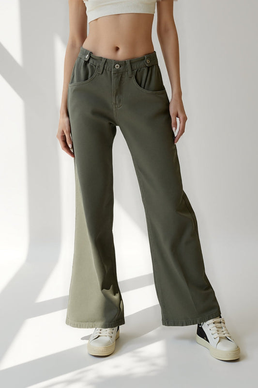 Sara | Broek met wijde pijpen van katoen