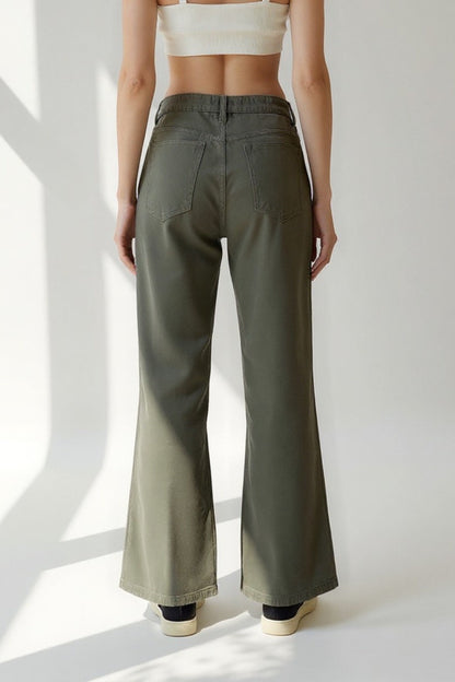 Sara | Broek met wijde pijpen van katoen