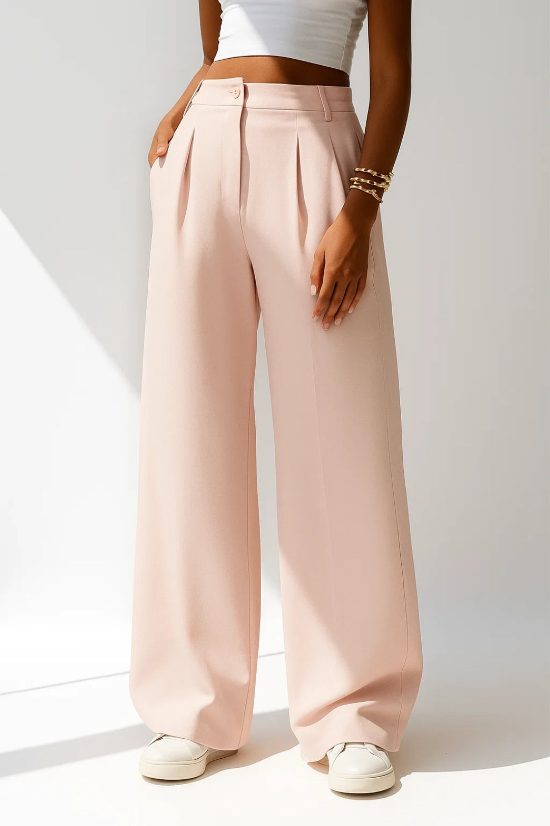 Ella | Palazzo-broek met plooien