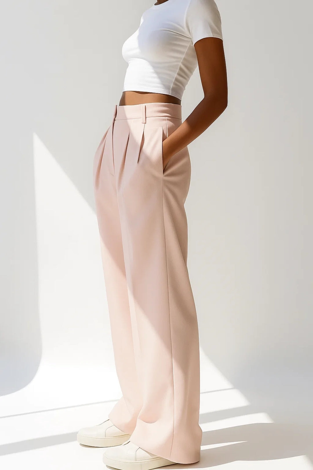 Ella | Palazzo-broek met plooien