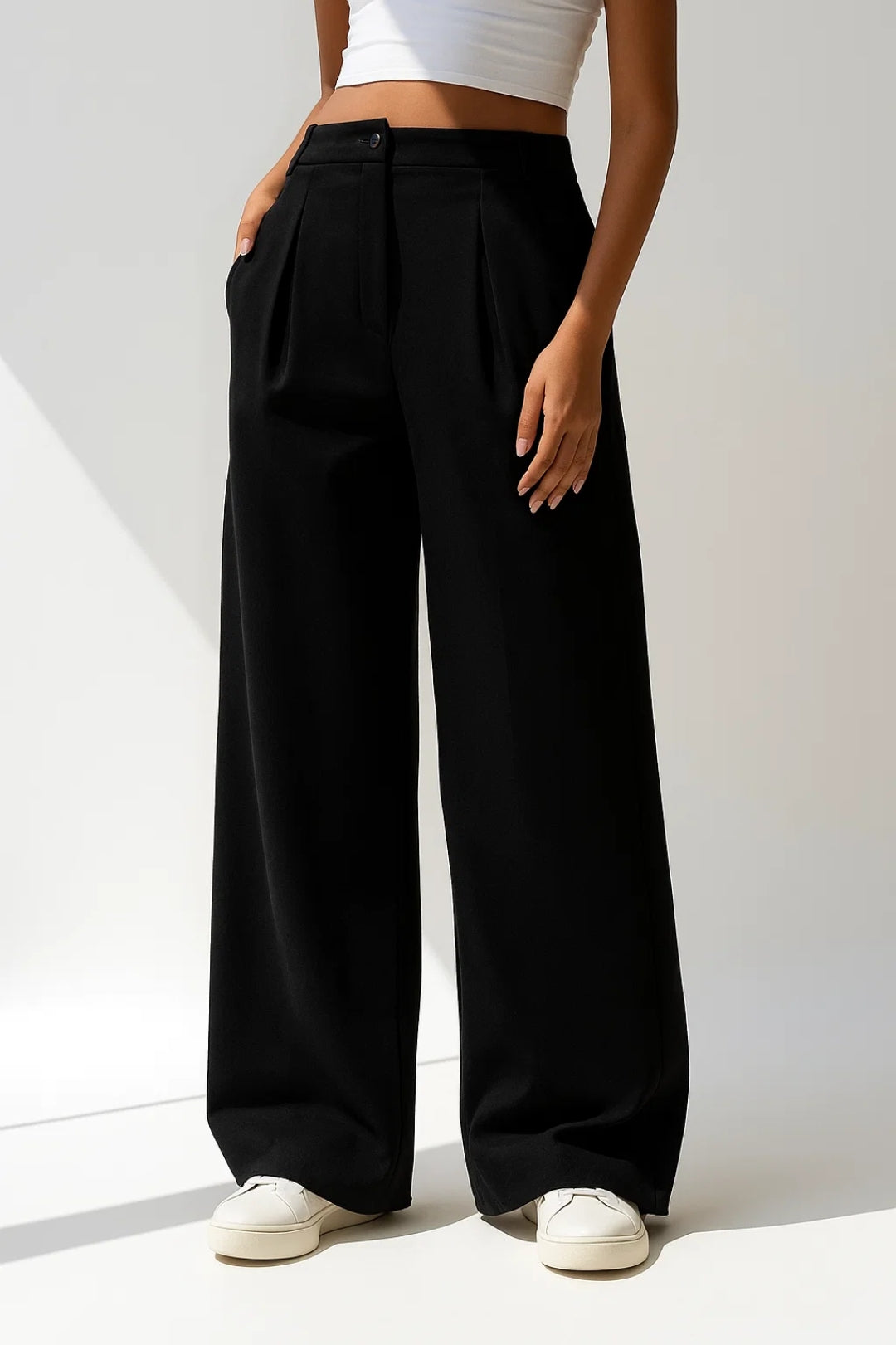 Ella | Palazzo-broek met plooien
