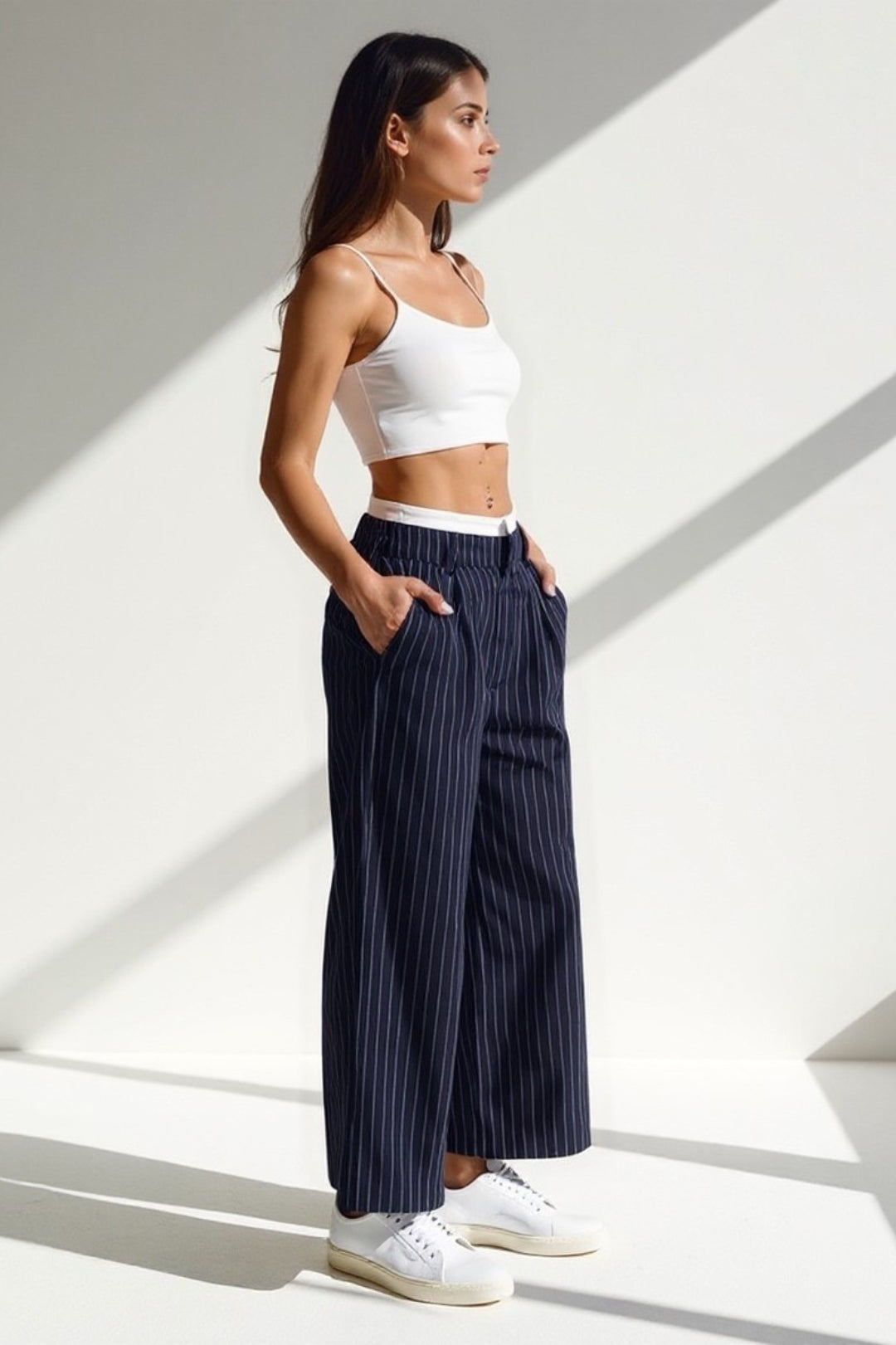 Lou | Broek met verticale strepen