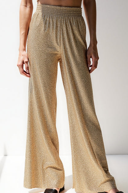 Joy | Flared broek met metallic glitter