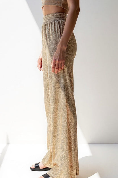 Joy | Flared broek met metallic glitter