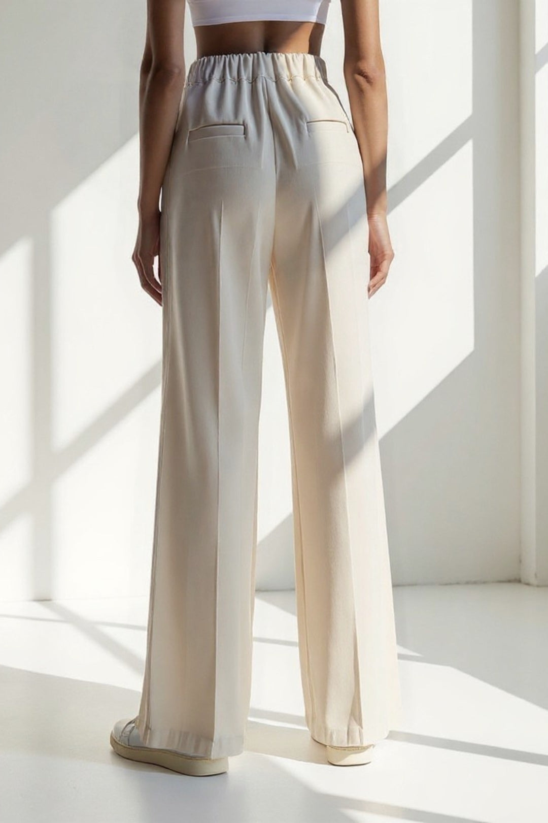 Camila | palazzo-broek met verticale plooien