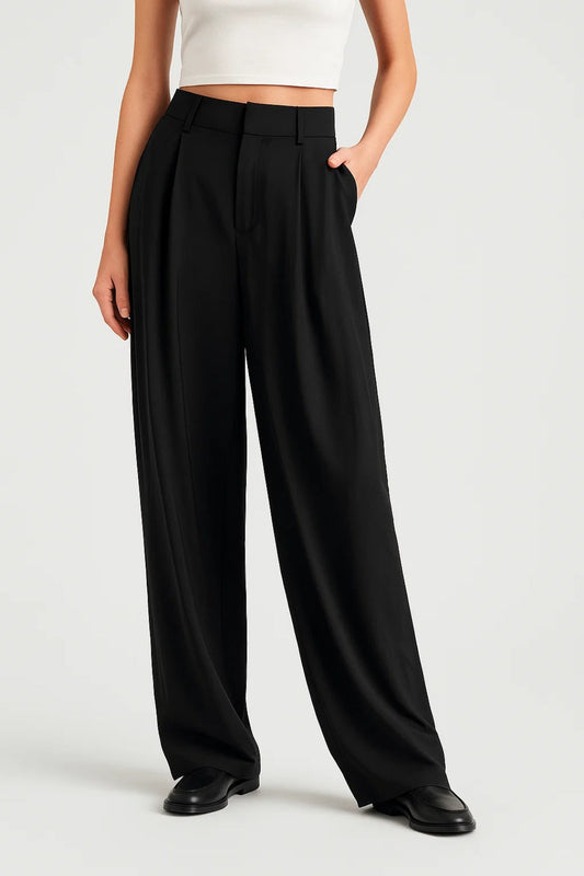 Céleste™ | Elegante zwarte broek met wijde pijpen