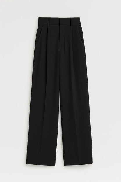 Céleste™ | Elegante zwarte broek met wijde pijpen