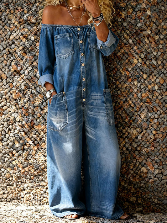 Léana™ | Denim jumpsuit