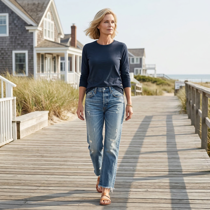 Marvelle™ | Cropped straight leg jeans