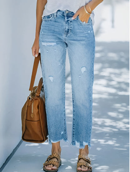 Marvelle™ | Cropped straight leg jeans