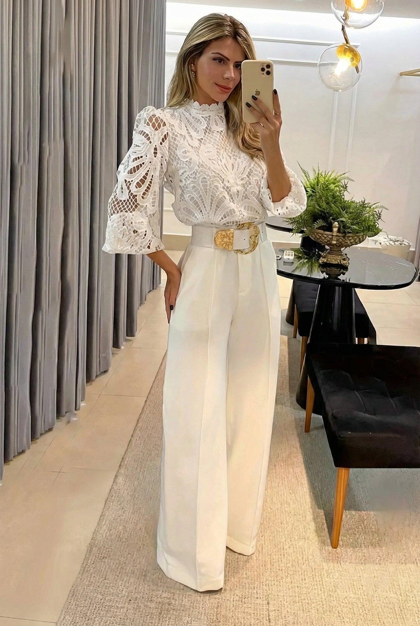 Maristelle™ | Elegante top met transparante details