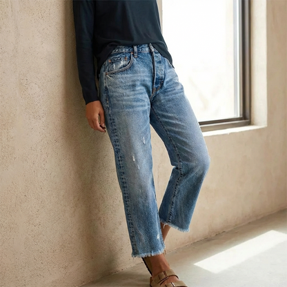 Marvelle™ | Cropped straight leg jeans